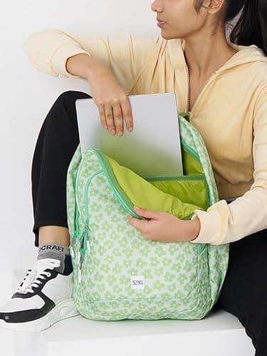 Wiki Stylish Unisex Backpack | Girl 2 Durable & Lightweight backpack for Men & Women | Laptop Backpack for Office, Gym, Travel (29.5 Litre, Green) 3