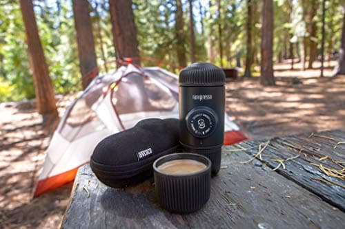 Wacaco Nanopresso Manually operated Mini Portable Espresso Maker- With Adapter-Extra Small Coffee machines for Travel, Camping, Office-Black 5