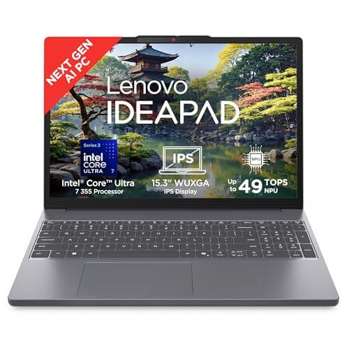 Lenovo IdeaPad Slim 3 Intel Core Ultra 7 355 Next-Gen AI PC (16GB RAM/512GB SSD/15.3" (38.86cm)/WUXGA IPS/Copilot+ PC/Windows 1 2 Year Onsite Warranty + Accidental Damage Protection