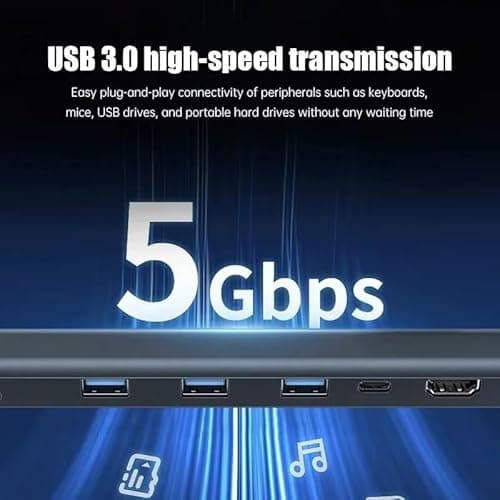 WISTAR 10-in-1 Docking Station with 4K HDMI, PD Charging, SD/TF, 3 USB 3.0, USB C, RJ45 Ethernet, Audio, USB C Hub Multiport Adapter, Laptop Docking Station for Dell XPS/HP/Lenovo/Surface 3