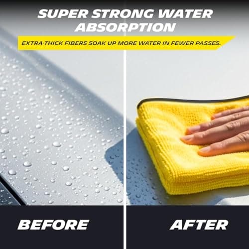 Premium Microfiber Cloth & Soft Detailing Brush | Car Cleaning Kit | Dashboard Dust Cleaner Brush | Scratch-Free Lint-Free Microfiber Towel | Car Interior & Exterior Cleaning Accessories (30*40)(S04) 5