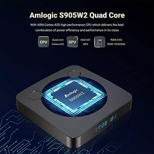 AUSHA® G96 Android 10 | 4GB Ram 32GB ROM | Dual WiFi 2.4/5 Ghz | Bluetooth | AMLOGIC Processor | 4K Android Mini PC Box 2