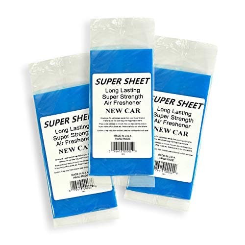 Super Sheet Small (7.5"x3.75") Under Seat Car Air Freshener, 3-Pack Car