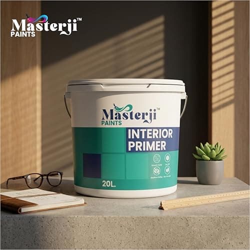 Masterji Multi-Surface Primer for Interior Walls, Quick Dry, Smooth Finish, Long-Lasting Adhesion (1 Liters of 1 Bucket) 2