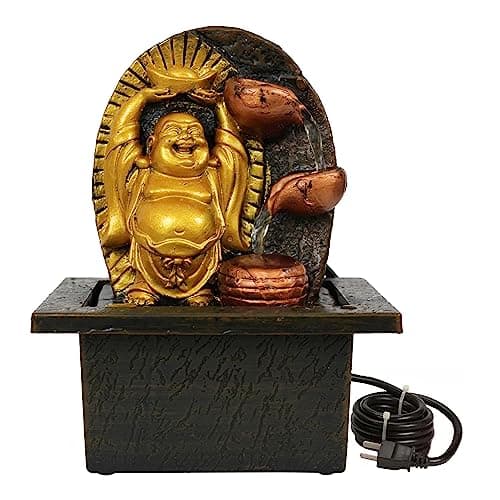 TIED RIBBONS Decorative Water Fountain for Home Décor Living Room Office Indoor Outdoor Garden Bedroom Hall Tabletop Showpiece Decoration Gift Items (20.3 cm x 15.2 cm), Resin 4