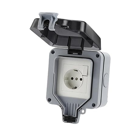 Waterproof Switch Socket Box IP66 220V Power Outlet for Garden Garage Single | Home & Garden | Home Improvement | Electrical & Solar | Switch Plates & Outlet Covers