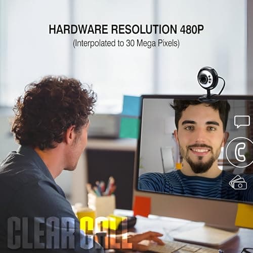QUANTRON MR. BOSS USB Webcam QPC-1010 ? 480P HD with Built-in Mic, 6 LED Night Vision, 30 FPS, F6.0 F2.0 Lens, Plug & Play Camera for PC, Laptop, Video Calls & Online Meetings 3