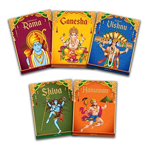 Children's First Mythology Stories (Illustrated) - Pack of 5 books (Ram, Shiva, Hanuman, Ganesha, Vishnu) - Storybook for Kids - Folklore - Traditional Values - 6 years to 10 years 3