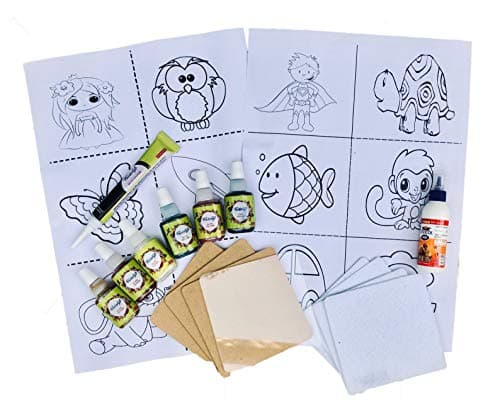 Just for Kix DIY Glass Painting Kit to Make Coasters | Colour-it-Yourself