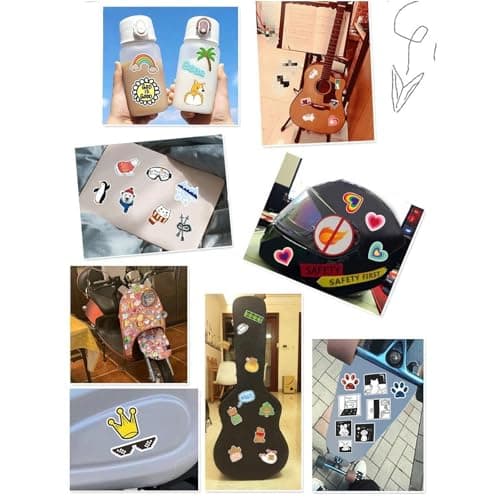 The Style Sutra 4x50 Pieces Tile Stickers PVC Ornament Luggage Decals for Laptop Suitcase Wall|Crafts | Scrapbooking & Paper Crafts | Scrapbooking 3