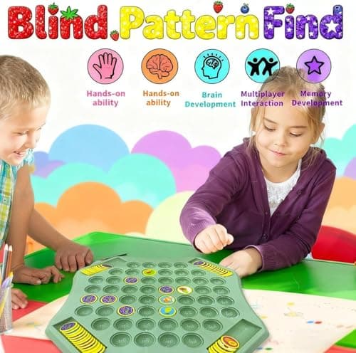 Flipping Chess Match Game Montessori Memory Matching Board Game for Kids | Fruit OR Animal Theme Puzzle with Chips & Sticks | Educational Brain Teaser Development Activities for Toy 3