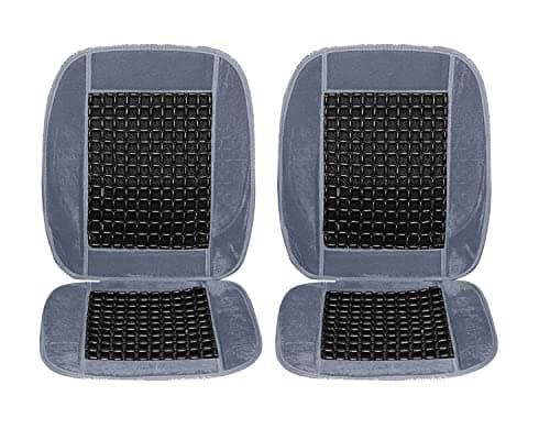 AutoWhrib Massage Seat Cushion Beads Wood Set for Car Front Seats Pair | Breathable Cool Seat Cover Mat with Anti-Sweat Technology | Car Seat Cover Accessory for Comfortable Ride