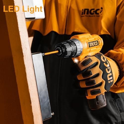 INGCO 12V Cordless Drill, Cordless Drilling Machine With 1.5 Battery And Drill Bit, 20Nm,0.8-10Mm,15+1 Torque - Multicolor 5