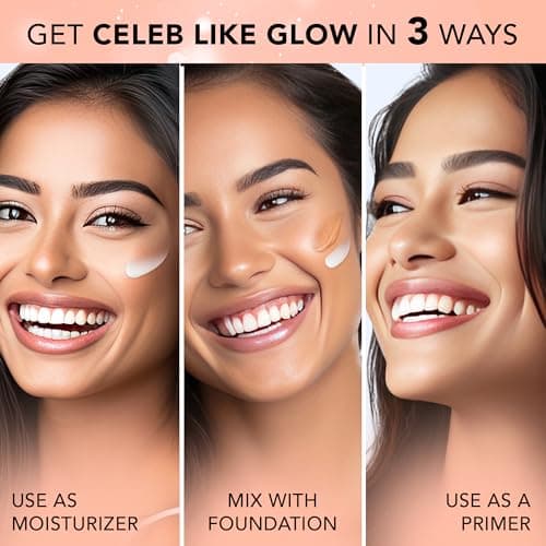 FACES CANADA Strobe Cream Mini- Peach, 18ml | Primer + Highlighter + Moisturizer | Shea Butter & Hyaluronic Acid | Intense Hydration | Flawless Radiant Dewy Skin | Illuminating & Glowing Makeup Base 2
