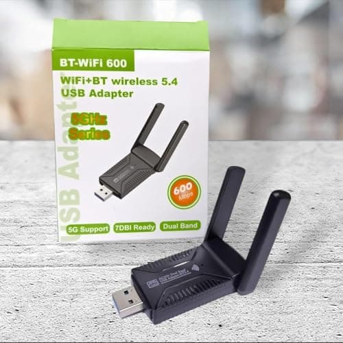 RyzCare USA Dual Band AC600 Wi-Fi Adapter USB Wireless Adapter (2.4GHz/5.4GHz) with External Antenna for Windows 10/8.1/8/7/XP/Vista & Mac OS 10.6+ (Black)