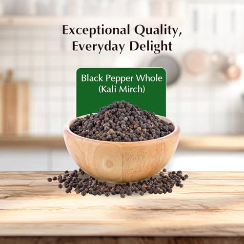 Vedaka Black Pepper Whole (Kali Mirch) |100g |No added colours | No added preservatives | Seeds | 3