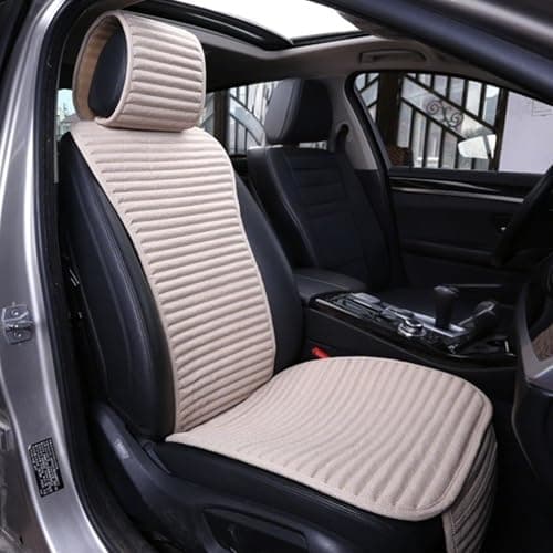 Suninbox Car Seat Covers,Suninbox Universal Car Seat Covers Pads Mat,Buckwheat Hull Bottom Seat Covers For Cars,Breathable Comfortable Ventilated Cooling Seat Covers,1 Pack Beige Front Seat