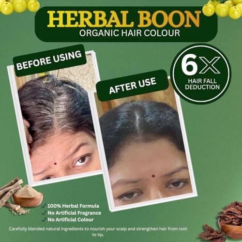 HERBAL BOON Homemade Organic Hair Colour – Soft Black, 100g | Natural & Chemical-Free, Black 4