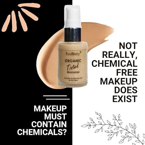 EcoBerry Organic Tinted Moisturizer | Everyday No Makeup Look | Sheer Coverage | Organic | Semi-Matte | Light Weight | Non-Comedogenic | Hypoallergenic | Natural | Handmade | Chemical Free (Light) 2