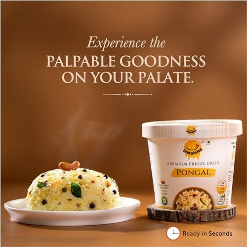 Instabites Ready to Eat Pongal 65g, No Added Preservatives and Ready to Eat in Minutes - Pack of 1 3