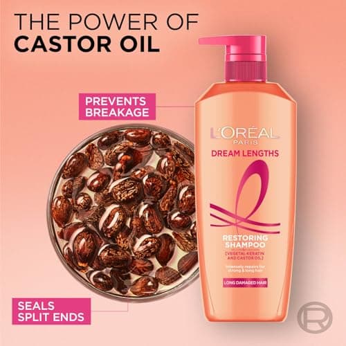 L'Oreal Paris Shampoo, Nourish, Repair & Shine, For Long and Lifeless Hair, Dream Lengths, 1l 5