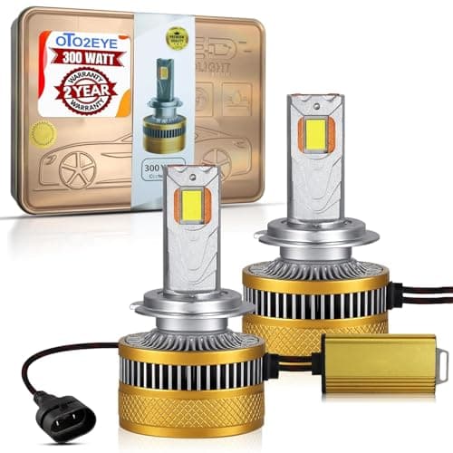 300W, H8/H9/H11 (H16 Fog) Car LED Headlight Bulbs, 30000 Lumens, Super Bright 6500K Cool White, Driving Night Vision | Car Accessories | 2 Years Warranty (Pack of 2) (300W, H8/H9/H11/H16)