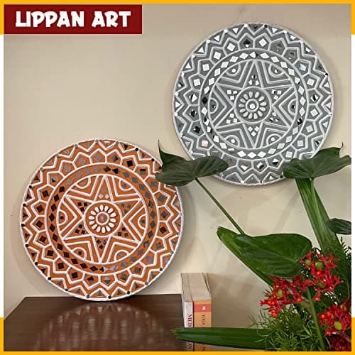 Clickedin Glass Mirror for Craft Work(Pack of 1200 Mirrors),Lippan Art Materials Kit Mirrors,Decorative Small Pieces for DIY Crafts Works,Round,Diamond,Square,Triangular,Framed,Clear,Wall Mount 4