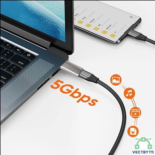 VectByte Lightweight & Sleek Design Lightning Female to Type-C Male Adapter for Charging Devices (2 Pack) with 56K Resistor, for Galaxy S20 Pixel 4, Laptops, Wall Chargers, Power Banks, Camera 4