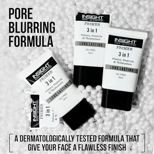 INSIGHT 3-in-1 Primer | Matte Finish | Primes, Protects & Moisturizes | Oil-Free with Pore Blurring | Long-Lasting Formula | For All Skin Types | 30ml 3
