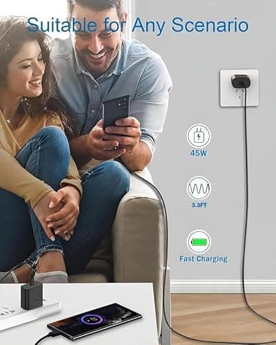 50W Charger for Nothing Phone (4a) Pro Charger Original Adapter Like Quick Dash Warp Dart Flash Super Vooc Fast Charger with 1 Meter Type C USB Data Cable (4A/7.3A, SAMF55, Red) 5