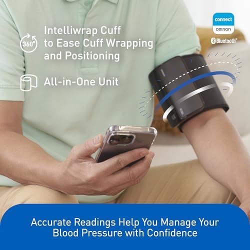 Omron Smart Elite+ HEM 7600T Tubeless 360° Accurate Arm Digital Blood Pressure Monitor With Intellisense Technology & Intelli Wrap Cuff With Bluetooth Connectivity to Store Historic Measurements 4