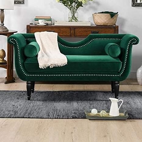 Rosewood 2-Seater Settee Sofa Diwan Couch for Home and Living Room