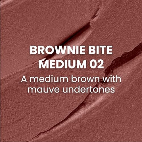 Typsy Beauty Cocoa Peptide Velvet Matte Lipstick | 8hr Wear, Soft Blur Finish, Lightweight Texture, Hydrating Nude Lipstick | Brownie Bite Medium 02 | Vegan & Paraben Free 3.5g 2
