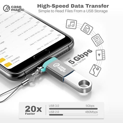 case-magic USB A 3.0 Female to USB C OTG Adapter Converter| 15W Fast Charging, 5Gbps Data Speed, Aluminum Shell Connector for Smartphones, Laptops, Tablets, Chargers, MacBook & All Type C Devices 3