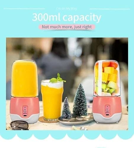 SHREE HANS FASHION Smart Portable Electric USB Juice Maker Bottle Blender Grinder Mixer - USB Rechargeable Mini Juicer Blender for Smoothies and Shakes with 4 Blades 3
