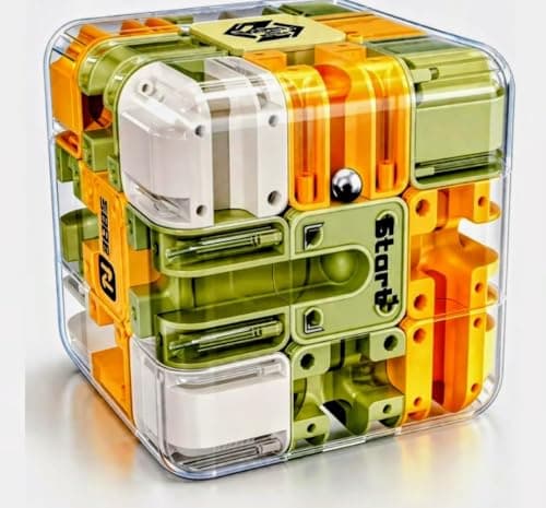 3D Maze Cube Ball Puzzle Game for Kids & Adults | Labyrinth Brain Teaser Toy for Logical Thinking & Focus | Handheld Educational Puzzle Cube for Stress Relief & Spatial Skills