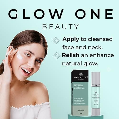 Glow One Beauty Brightening & Radiance Cream with Collagen, Peptides & Vitamin C | Ultra Hydrating Moisture Emulsion for All Skin Types | 50 g 5