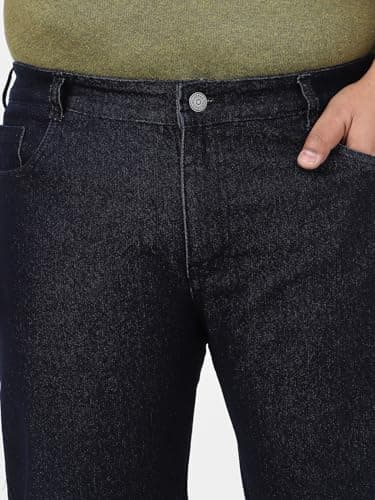 Urbano Plus Men's Dark Blue Regular Fit Denim Jeans Stretchable (plusepsjeanp-dblu-44) 5