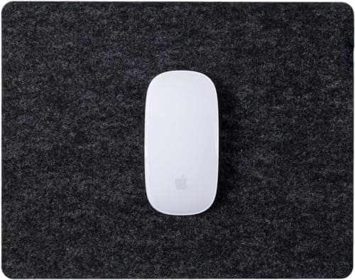 TIERNO Natural Felt Mouse Pad & Desk Mat | Non-Slip Keyboard Pad for Computer, Laptops, and Gaming Consoles (Grey) 4