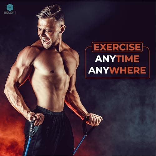 Boldfit Resistance Tube Set with Foam Handles, Door Anchor for Exercise & Stretching, Suitable in Home & Gym Workout for Men & Women 10-15 Kg, Red Black (Pack of 2) 4