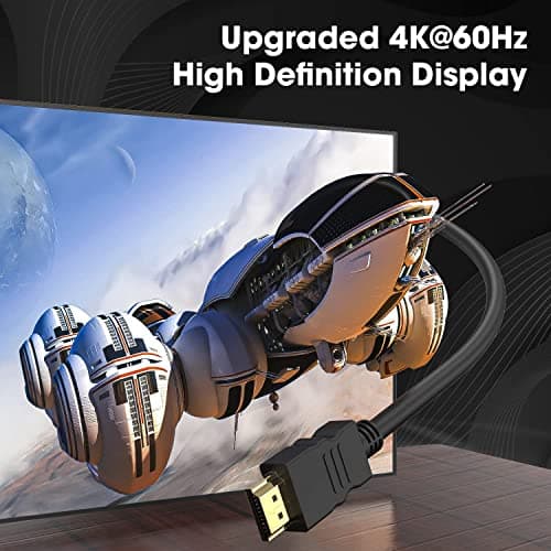 Sounce 5 Meter High-Speed HDMI Cable - Hdmi Arc Enabled | 64 Gbps | 4K 120Hz | 1080P 240Hz | Strong & Durable | Supports Up To 32 Audio Channels | Gold Plated | 5 Meter, Black (Pack of 1) 2