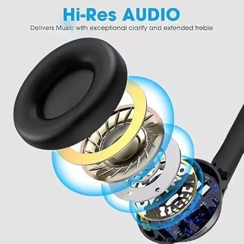 Wireless Earbuds Bluetooth 5.1 TWS Earphones Full Touch Control Headphones Built-in Microphone Immersive Sound Quality Ensure Fast Stable & Connection Smart LED Headset Sports Bud (Black) 5