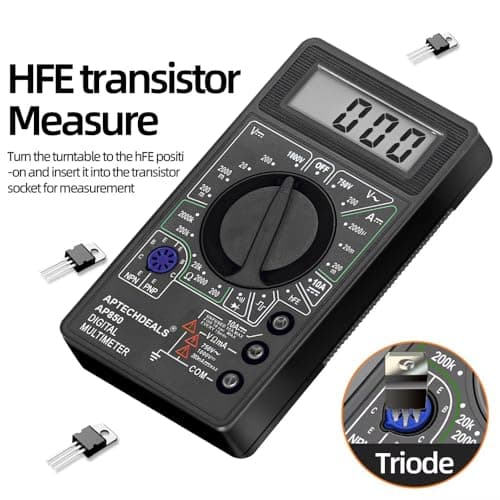 APTECH DEALS Digital Multimeter LCD AC DC Measuring Voltage Current (2000 Counts) 5