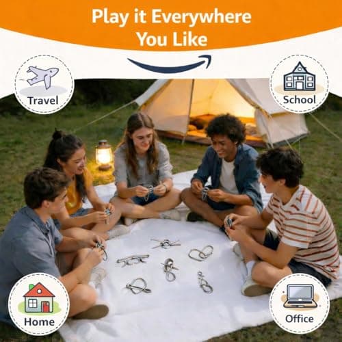Store2508 36 Pcs Metal Wire Brain Teaser Puzzle Set for Kids Adults | Mind Games Logic IQ Puzzles | Stainless Steel Disentanglement Toys with Storage Pouch | Educational Stress Relief Gift 4