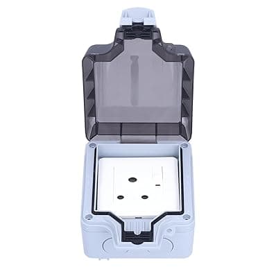 Generic Waterproof Electrical Outlet, Switch 250V 15A IP66 Durable Dustproof Outdoor Socket for Hotel'