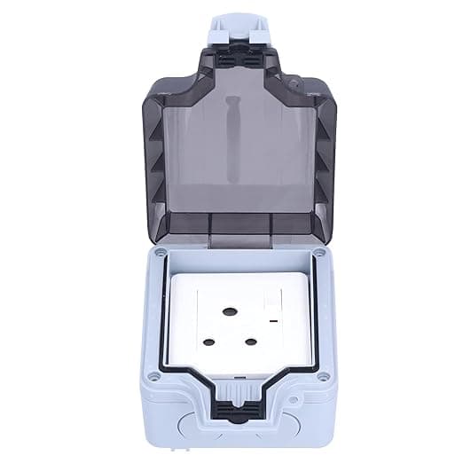 Generic Waterproof Electrical Outlet, Switch 250V 15A IP66 Durable Dustproof Outdoor Socket for Hotel'
