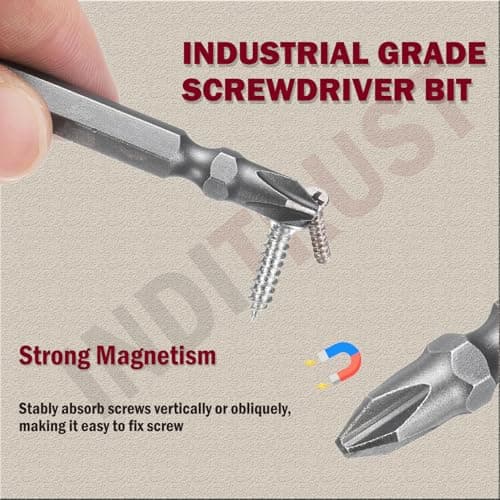 Inditrust PH2 Bits Screwdriver Plus and Minus Bit, Shape +/- (10 BITS) 5