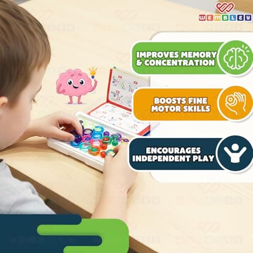 Wembley Brain Puzzle Game for Boys & Girls 7–14 Years | Logic & Mind Puzzle Toy | 120 Challenges Brain Teaser | Travel Friendly Indoor Game | Birthday Gift 3
