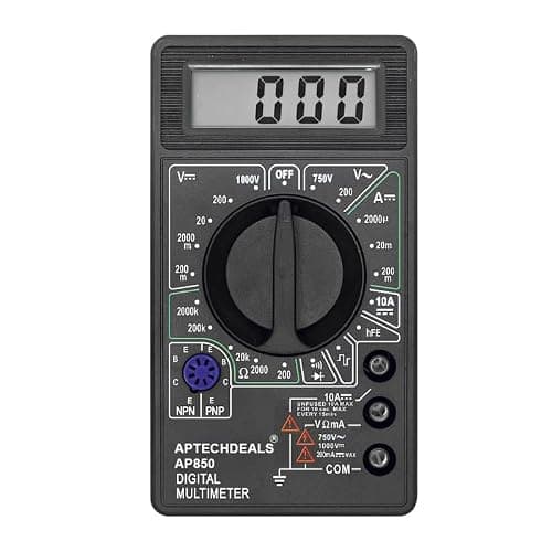 APTECH DEALS Digital Multimeter LCD AC DC Measuring Voltage Current (2000 Counts) 2
