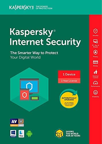 Kaspersky Internet Security Latest Version - 1 PC, 1 Year (CD)